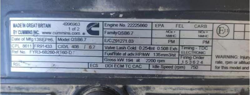 Generator Diesel Engine Assembly QSB 6.7 for Excavator